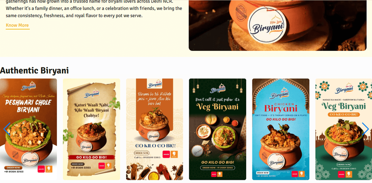 Kilo Lelo Biryani – Digital & Delivery