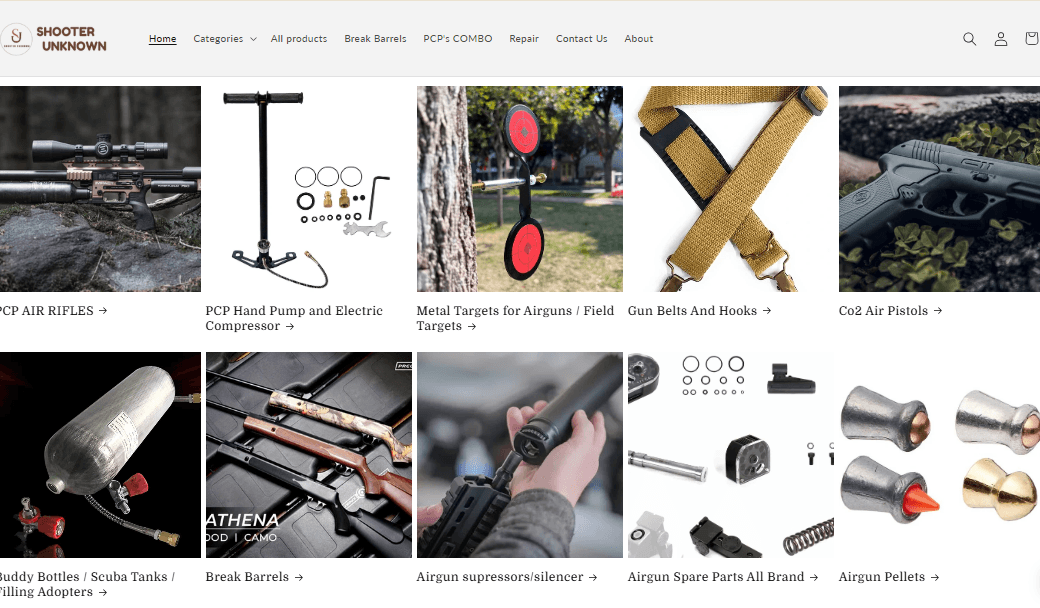 Shooter Unknown – Shopify Store